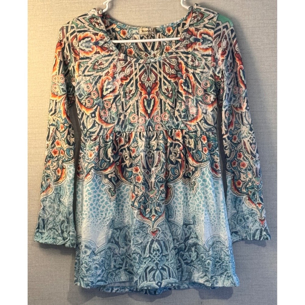 One World Y2K Whimsical Fairycore Tunic Top Size Small
